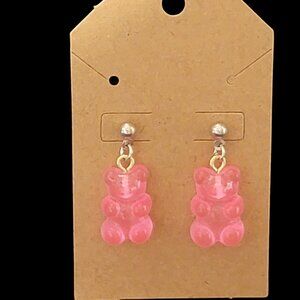 Pink Gummy Bear Earrings